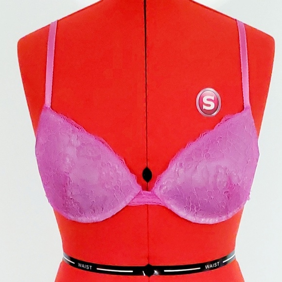 MH Plus Lace Underwire Bra - Magenta & Grey 38C - Picture 3 of 8